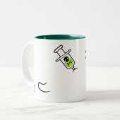 さようなら子犬の顔のマグ ツートーンマグカップ (正面左)