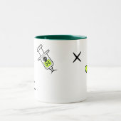 さようなら子犬の顔のマグ ツートーンマグカップ (中央)