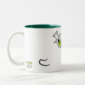 さようなら子犬の顔のマグ ツートーンマグカップ (左)