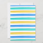 さようなら学校 こんにちはプールパーティー招待状 招待状 (裏面)