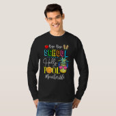 さようなら学校 こんにちはプール 先生 学生 生活 グラ Tシャツ (正面フル)