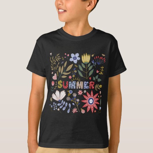 さようなら学校、こんにちは夏と花Tシャツ Tシャツ (正面)