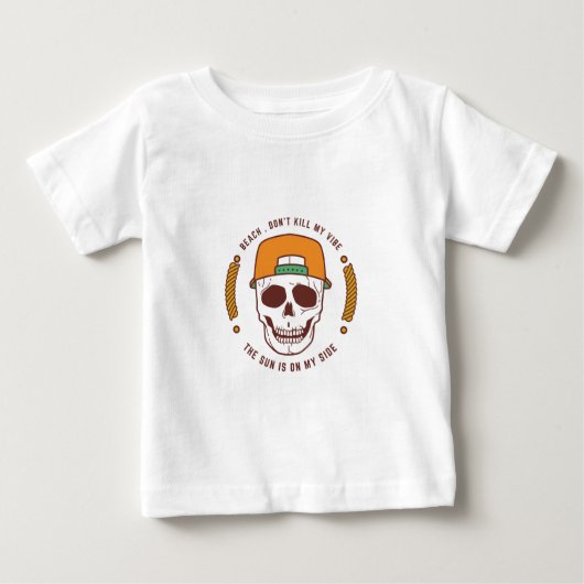 さようなら学校、こんにちは夏の太陽Tシャツ ベビーTシャツ (正面)