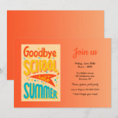 さようなら学校　こんにちは夏 招待状 (正面/裏面)
