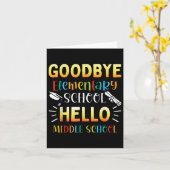 さようなら小学校こんにちは中学校 カード (黄色い花)