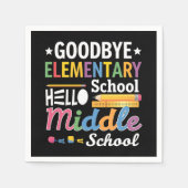 さようなら小学校こんにちは中学校 スタンダードカクテルナプキン (正面)