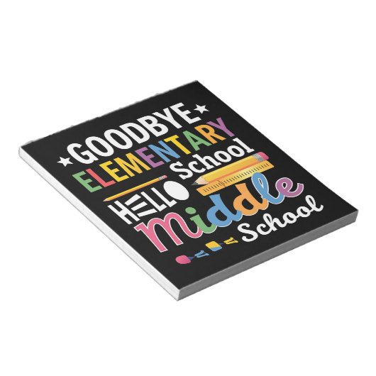さようなら小学校こんにちは中学校 ノートパッド (アングル)