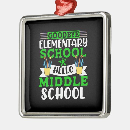 さようなら小学校こんにちは中学校 メタルオーナメント (左)