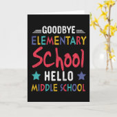 さようなら小学校こんにちは中学生 カード (黄色い花)