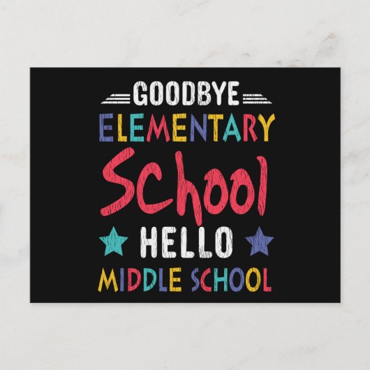 さようなら小学校こんにちは中学生 ポストカード (正面)