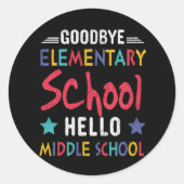 さようなら小学校こんにちは中学生 ラウンドシール (正面)