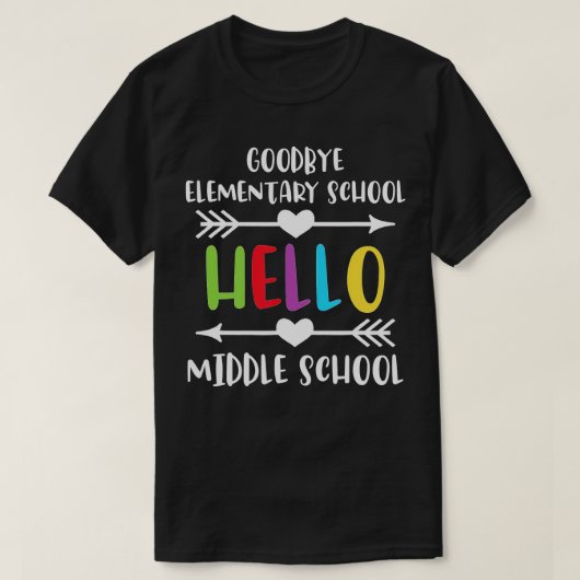 さようなら小学校こんにちは Tシャツ (デザイン正面)