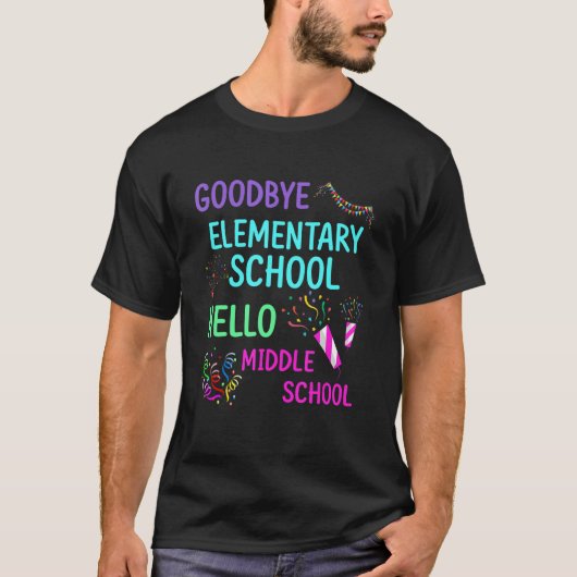さようなら小学校卒業こんにちはミドル Tシャツ (正面)