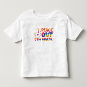 さようなら小学校5年生 タイダイ染め 最終日 5年生 トドラーTシャツ