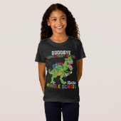 さようなら小学校 こんにちは中学校ティラノサウルス Tシャツ (正面フル)