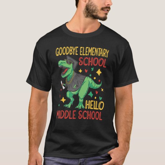 さようなら小学生ハロー中学校卒業 Tシャツ (正面)
