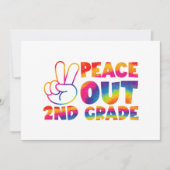 さようなら小学2年生 タイダイ 最後の日 2年生 招待状 (正面)