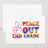 さようなら小学2年生 タイダイ 最後の日 2年生 招待状 (正面/裏面)