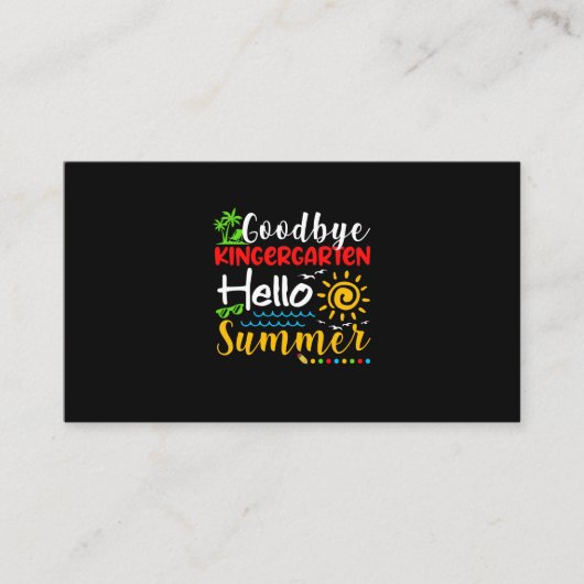 さようなら幼稚園こんにちは夏の卒業 名刺 (正面)