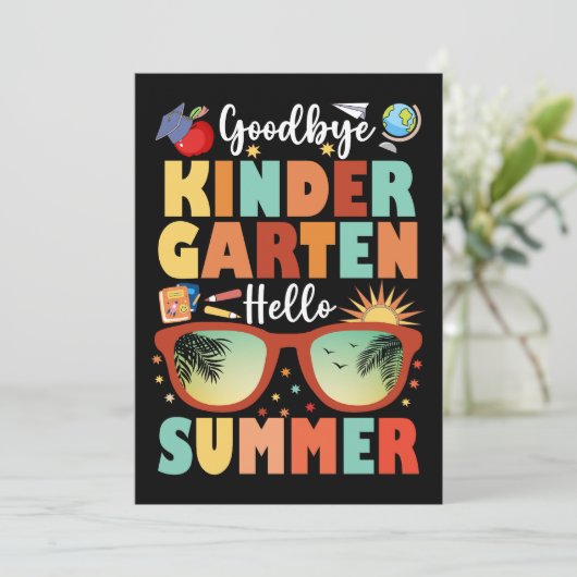 さようなら幼稚園こんにちは夏の卒業 案内状 (スタンド正面)