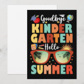 さようなら幼稚園こんにちは夏の卒業 案内状 (正面/裏面)