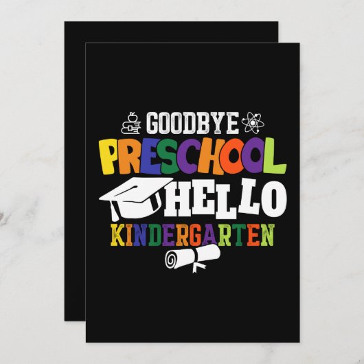 さようなら幼稚園こんにちは幼稚園プレク 招待状 (正面/裏面)