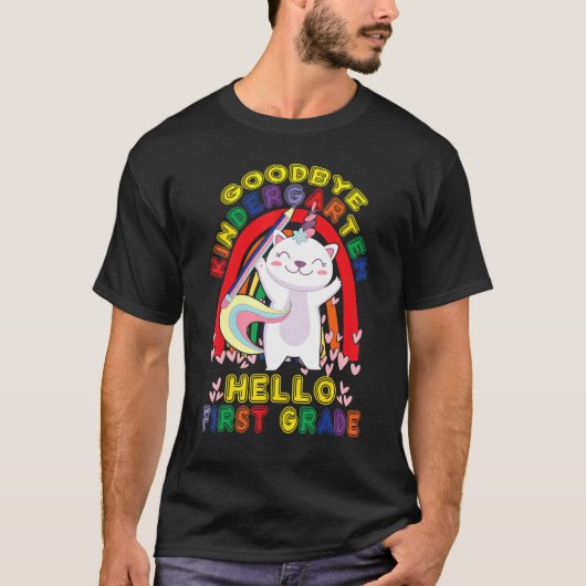 さようなら幼稚園こんにちは1年生ガールズ1G Tシャツ (正面)