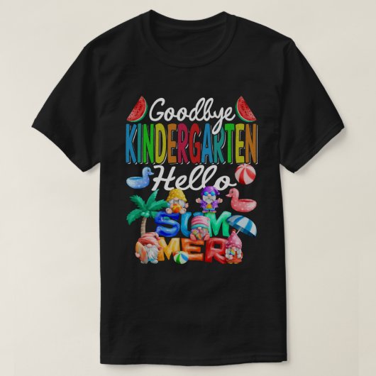 さようなら幼稚園ハローサマー格言ビーチ Tシャツ (デザイン正面)
