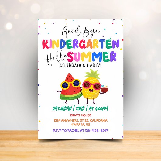 さようなら幼稚園　こんにちは夏 招待状