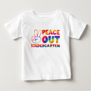 さようなら幼稚園 タイダイ染め 最終登校日 ベビーTシャツ