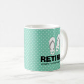 さようなら張力こんにちは年金のおもしろいな退職のマグ コーヒーマグカップ (正面右)