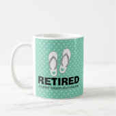 さようなら張力こんにちは年金のおもしろいな退職のマグ コーヒーマグカップ (左)