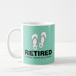 さようなら張力こんにちは年金のおもしろいな退職のマグ コーヒーマグカップ