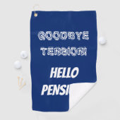 さようなら張力こんにちは年金のおもしろいな退職 ゴルフタオル (インサイチュ)