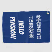 さようなら張力こんにちは年金のおもしろいな退職 ゴルフタオル (横)