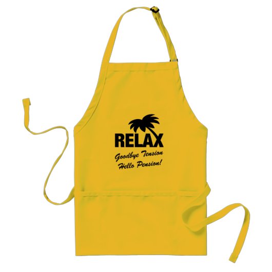 さようなら張力こんにちは年金の退職BBQのエプロン スタンダードエプロン (正面)