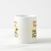 さようなら張力、こんにちは年金のおもしろいな退職 コーヒーマグカップ (中央)