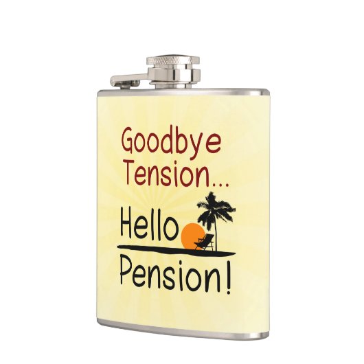 さようなら張力、こんにちは年金のおもしろいな退職 フラスク (左)