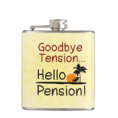 さようなら張力、こんにちは年金のおもしろいな退職 フラスク (正面)