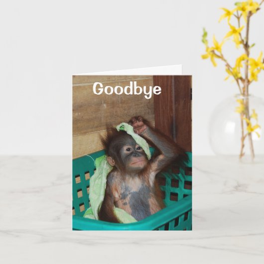 さようなら恋しく思 カード (黄色い花)