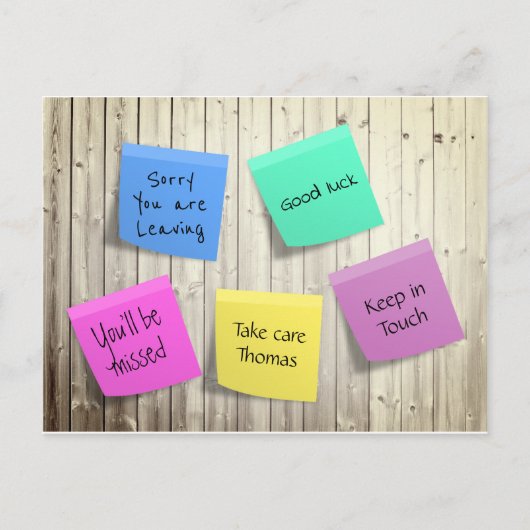 さようなら送別用ポストイット ポストカード (正面)