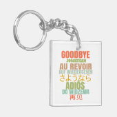 さようなら離れのオーレヴォワールタイポグラフィキーチェーン キーホルダー (正面左)