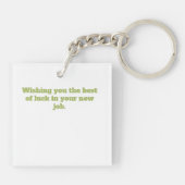 さようなら離れのオーレヴォワールタイポグラフィキーチェーン キーホルダー (裏面)