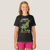 さようなら３年生 こんにちは４年生 ティラノサウルス Tシャツ (正面フル)