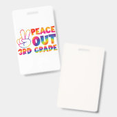 さようなら３年生 タイダイ最後の日 ３年生終了 バッジ (正面＆裏面)