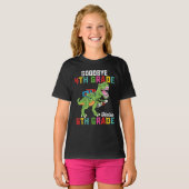 さようなら４年生 こんにちは５年生 ティラノサウルス Tシャツ (正面フル)