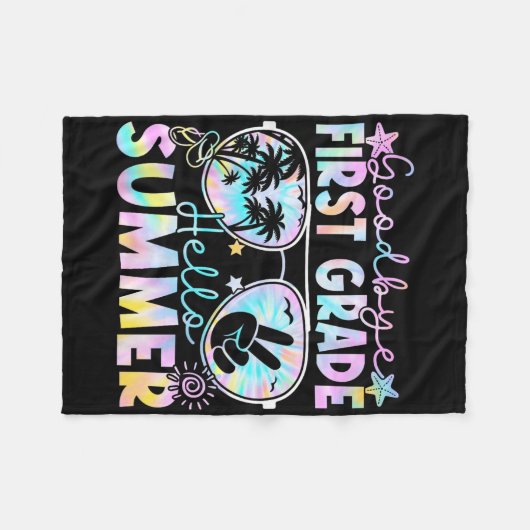 さようなら1年生こんにちは夏1年生Last Da フリースブランケット (正面(横))