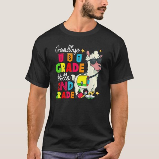 さようなら1年生こんにちは2年生ラマ戻るSc Tシャツ (正面)