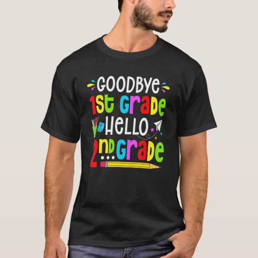 さようなら1年生こんにちは2年生新学期 Tシャツ (正面)
