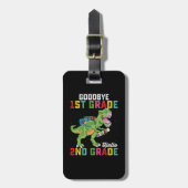 さようなら1年生こんにちは2年生Tレックス恐竜 ラゲッジタグ (正面縦)